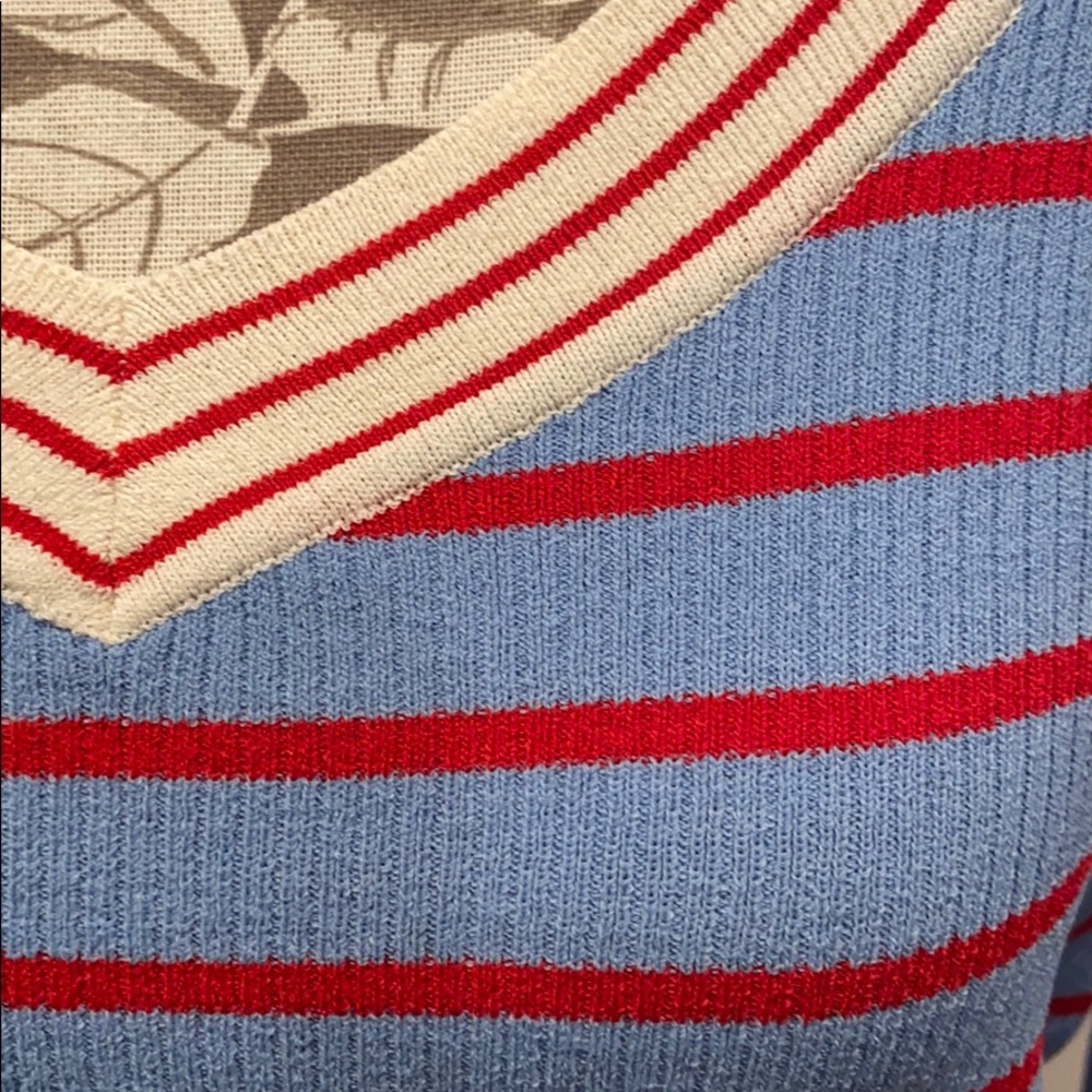 Sweet Red White & Blue Sweater Top - Picture 3 of 5